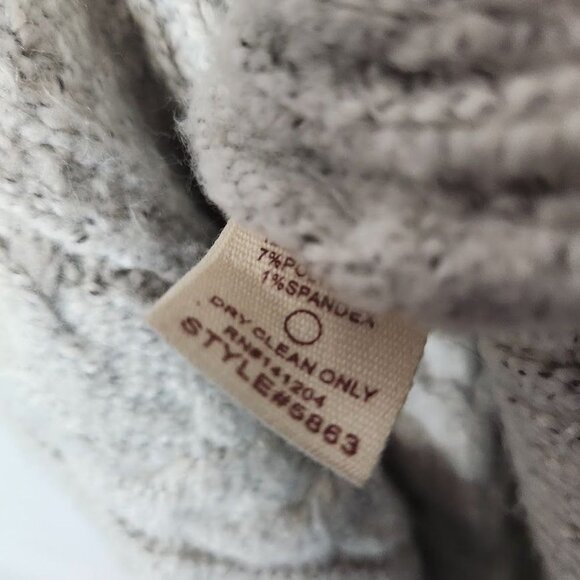 Hem & Thread Cable Knit Longline Cardigan in Gray - Size Large - Picture 7 of 8